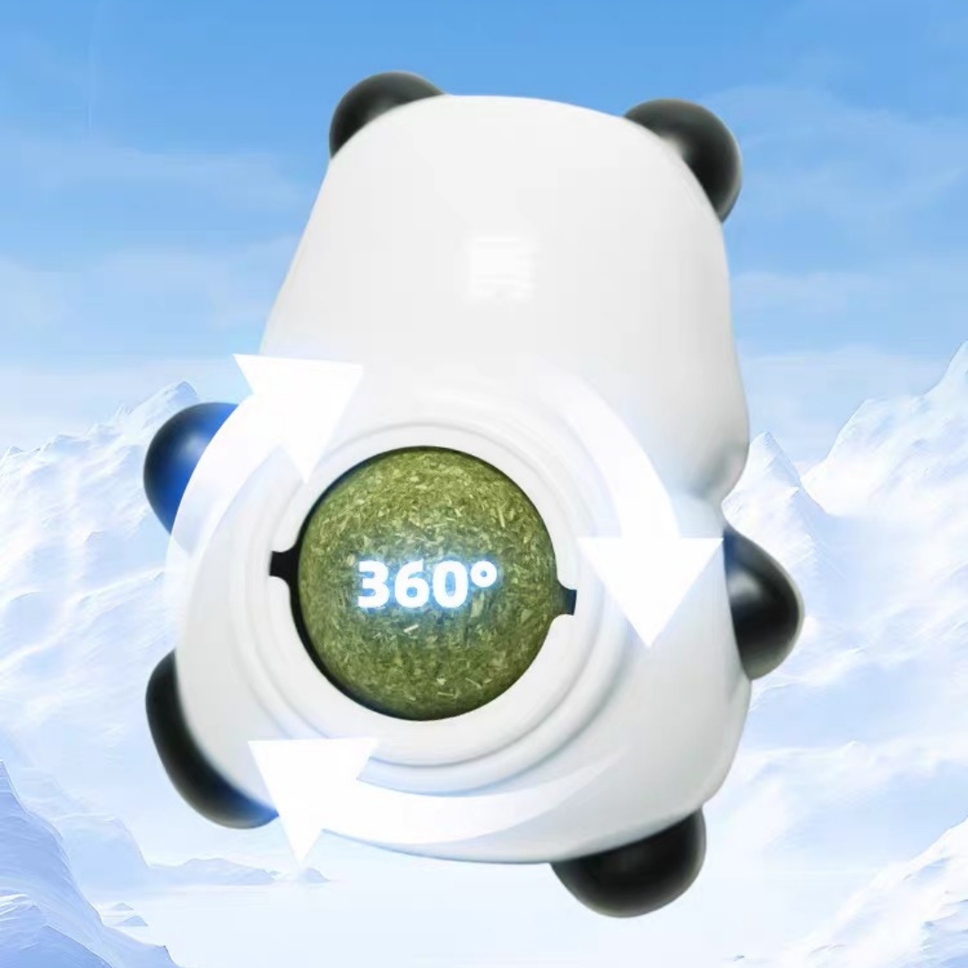 Panda Catnip Ball Wall-Mounted Lickable Cat Toy