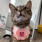 Pink Piggy Knit Handmade Crochet Bib Accessory for Cats and Dogs - Lil Wild Pets