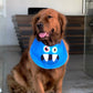 Blue Monster Double-Sided Drool Bib Accessory for Big Dogs - Lil Wild Pets