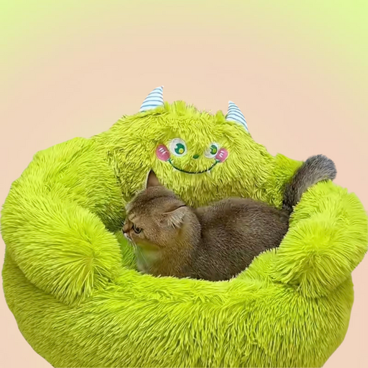 Green Monster Ultra-Soft Fur Pet Bed for Cats and Dogs - Lil Wild Pets