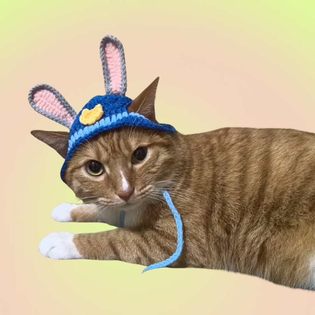 Halloween Handmade Bunny Ears Knit Hat for Cats and Dogs