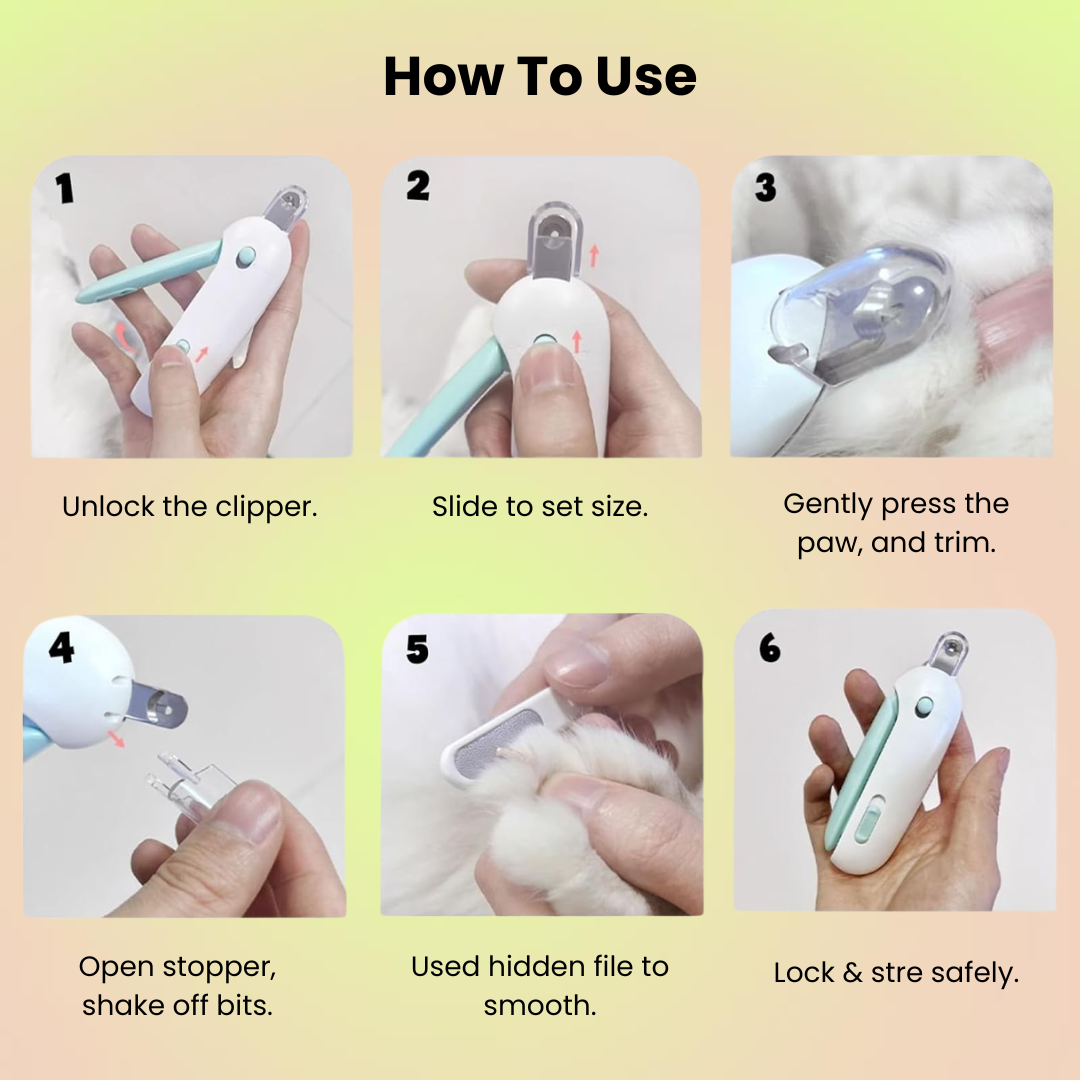 Cat & Dog Nail Clipper Claw Trimmer with Adjustable Aperture
