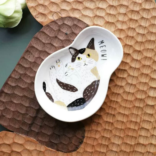 Ceramic Cat Meow Sauce Dish - Lil Wild Pets