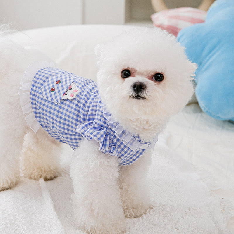 Checkered Princess Dress for Cats and Dogs - Lil Wild Pets