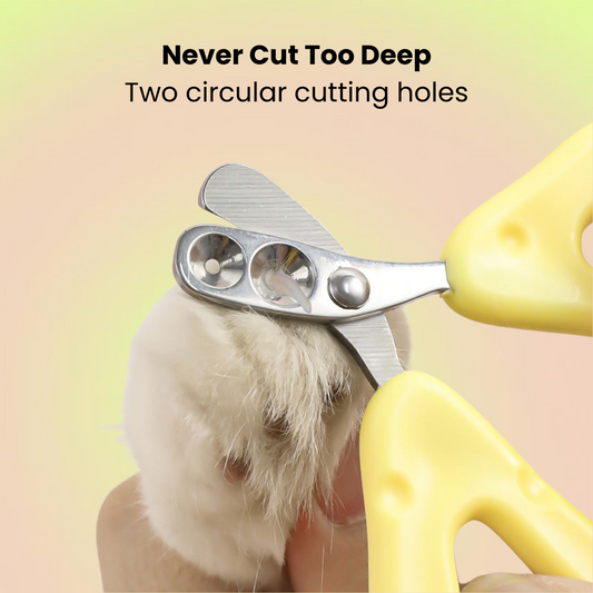 Cat & Dog Cheese Nail Clipper Claw Trimmer with Circular Cut Holes