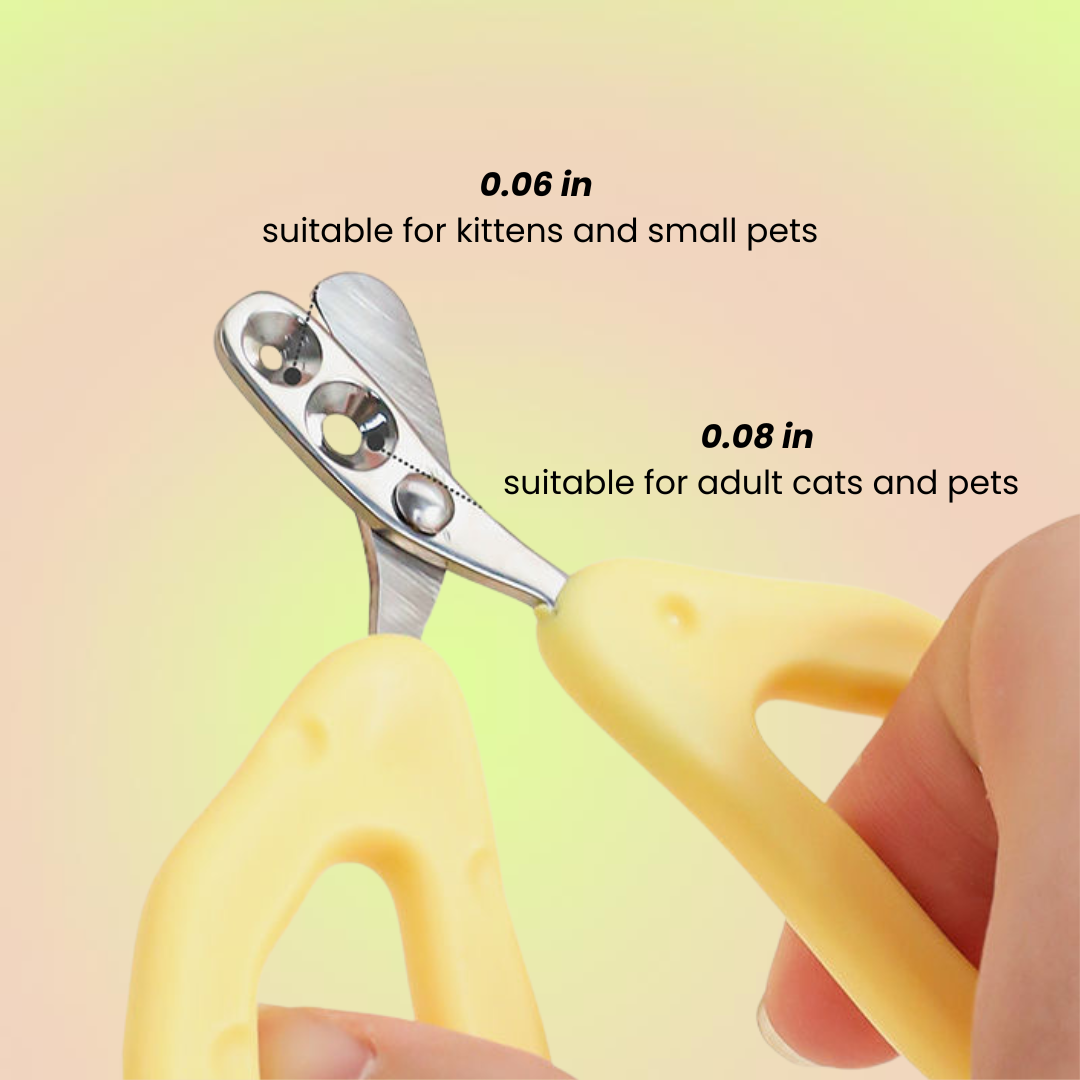 Cat & Dog Cheese Nail Clipper Claw Trimmer with Circular Cut Holes