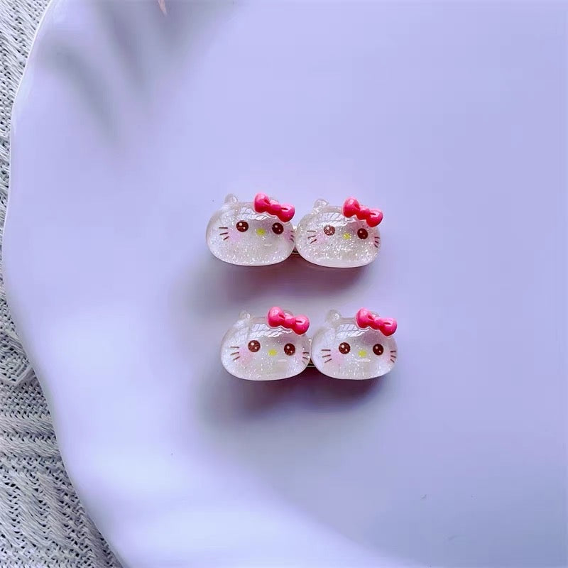 Sanrio Hello Kitty Plush Hair Clip Bang Clip 2pcs - Lil Wild Pets