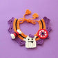 Pumpkin & Ghost Crochet Adjustable Hat & Bib for Cats and Dogs - Lil Wild Pets