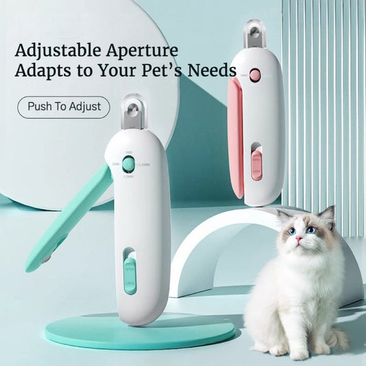 Adjustable Aperture Pet Nail Clipper with Built-in File