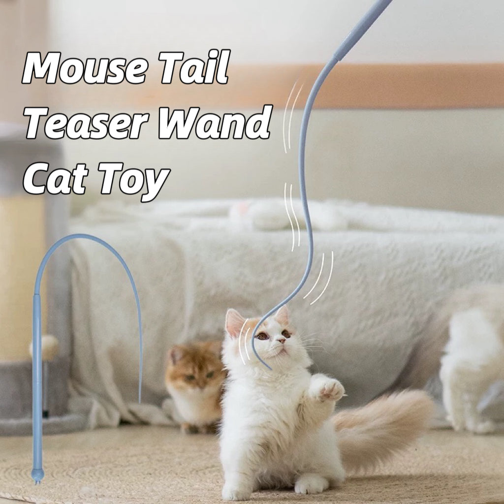 Mouse Tail Teaser Wand Cat Toy