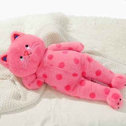 Pink Dot Cat Plush Toy