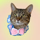 Pink Bow Tie Knit Handmade Crochet Pet Bib Accessory Collar for Cats and Dogs - Lil Wild Pets