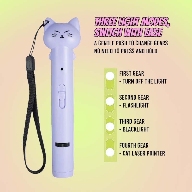 3 in 1 Rechargeable Cat Laser Pointer Toy USB Power