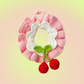 Handmade Knit Pink Cherry 🍒 Collar for Cats and Dogs