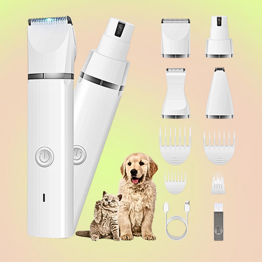 Cat & Dog LED Low Noise Rechargeable All-in-1 Hair Trimmer Kit