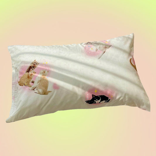 Cat Y2k Cotton Pillow Case 1pc - Lil Wild Pets