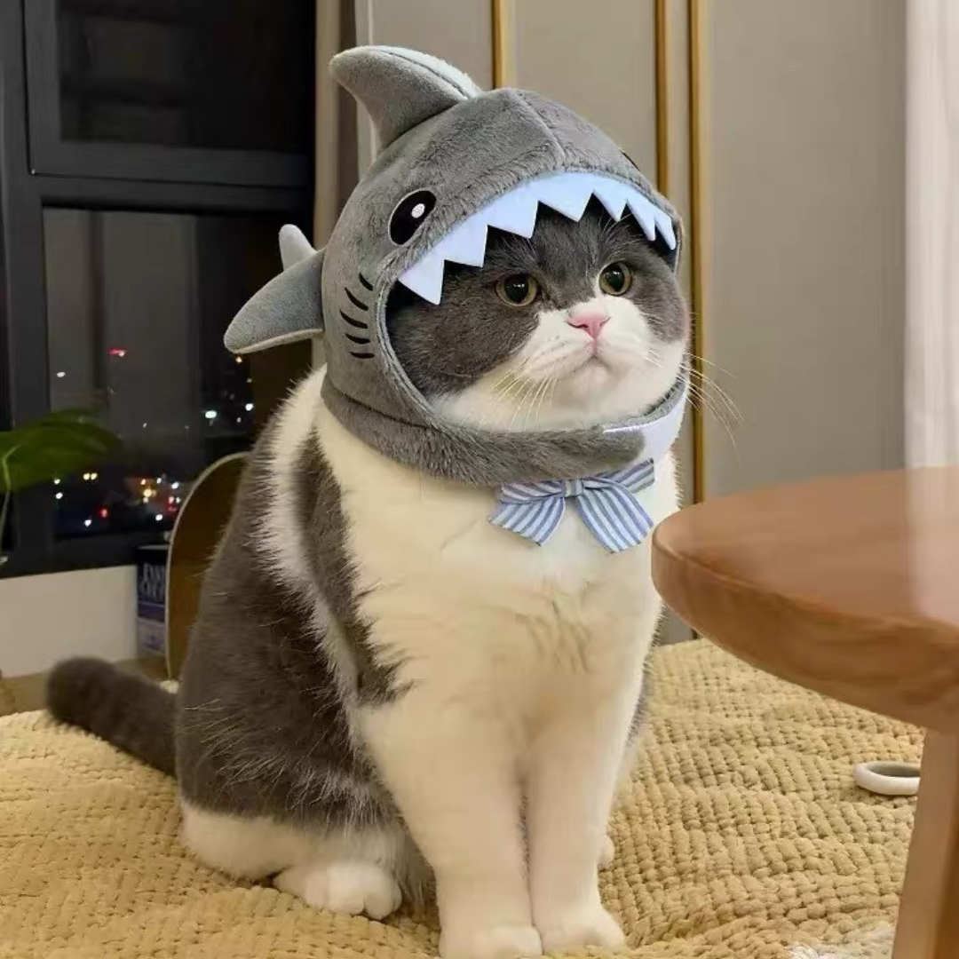 Halloween Pet Adjustable Shark Hat for Cats and Dogs