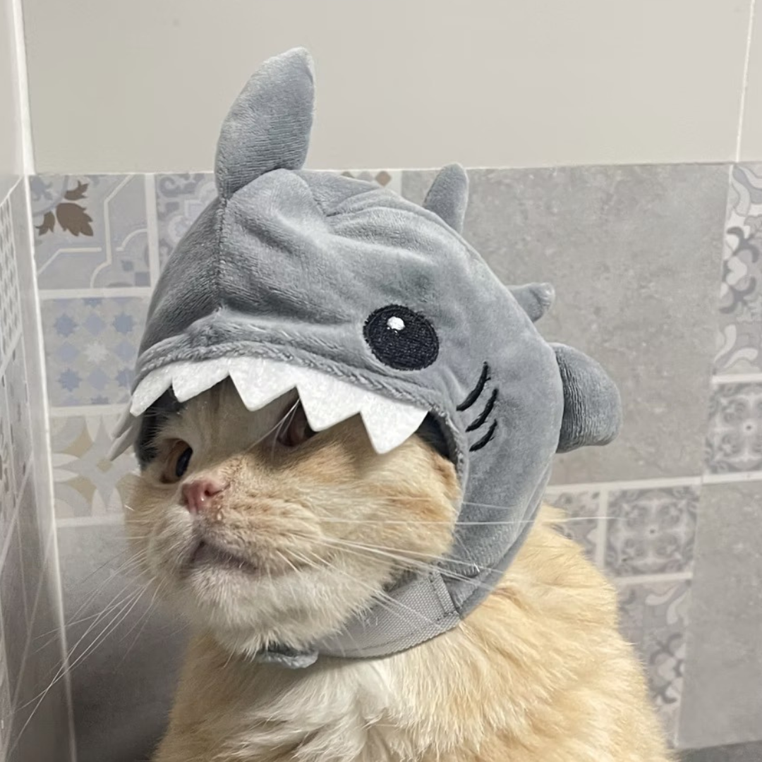 Halloween Pet Adjustable Shark Hat for Cats and Dogs
