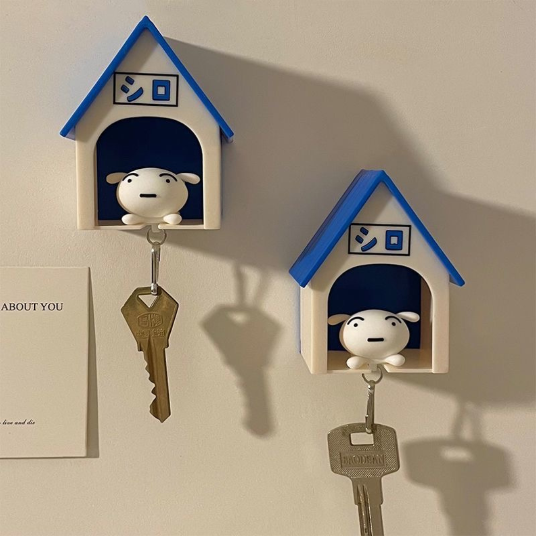 White Dog Shiro Tiny Home Key Holder - Lil Wild Pets