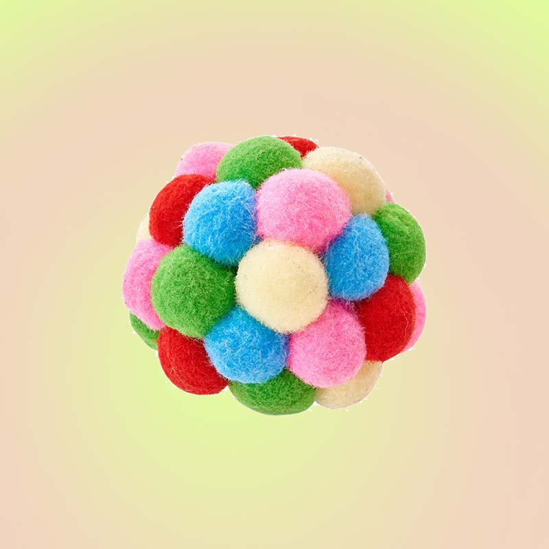 Pom Pom Ball Cat Chaser Toy with Sound - Lil Wild Pets