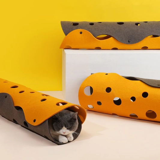 Extendable DIY Play Cat Tunnel Cheese Mat - Lil Wild Pets