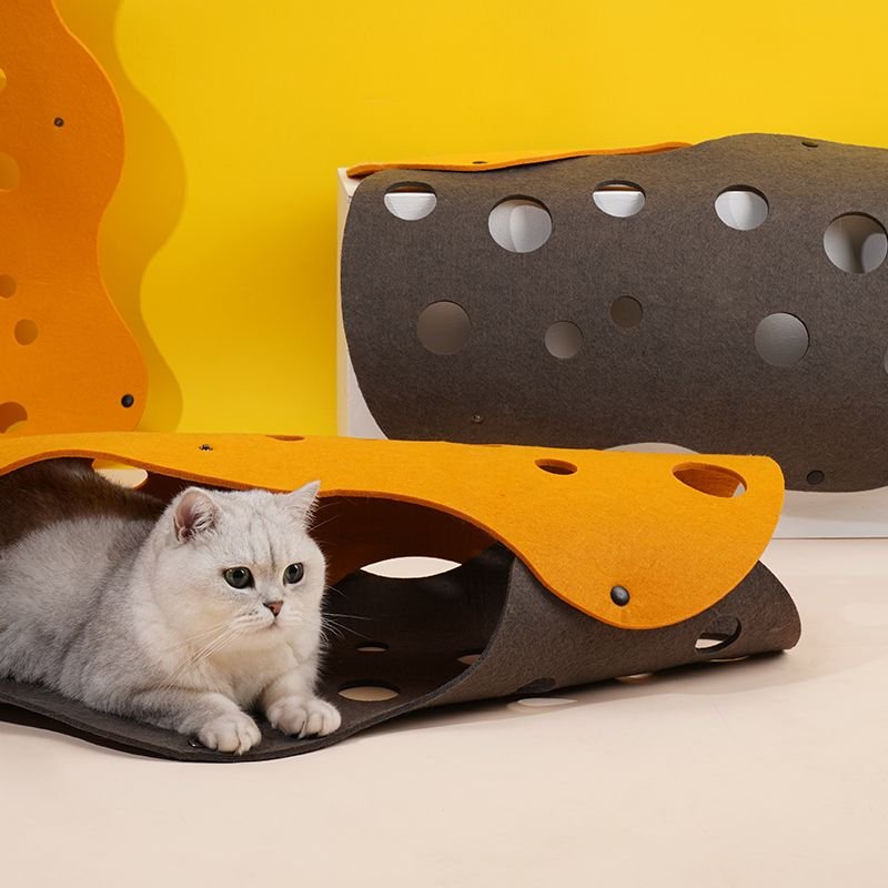 Extendable DIY Play Cat Tunnel Cheese Mat - Lil Wild Pets