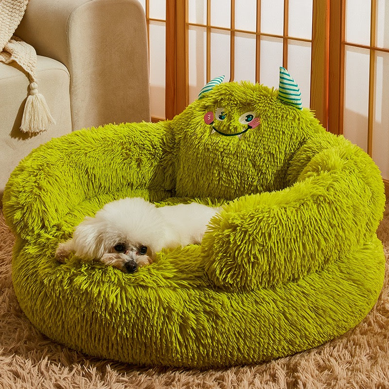 Monster Ultra-Soft Fur Pet Bed for Cats and Dogs - Lil Wild Pets
