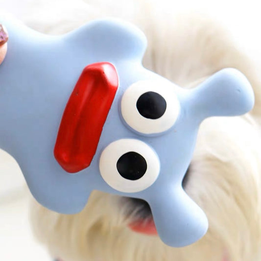 Monster Friend Chomp and Chew Latex Squeaky Dog Toy - Blue - Lil Wild Pets