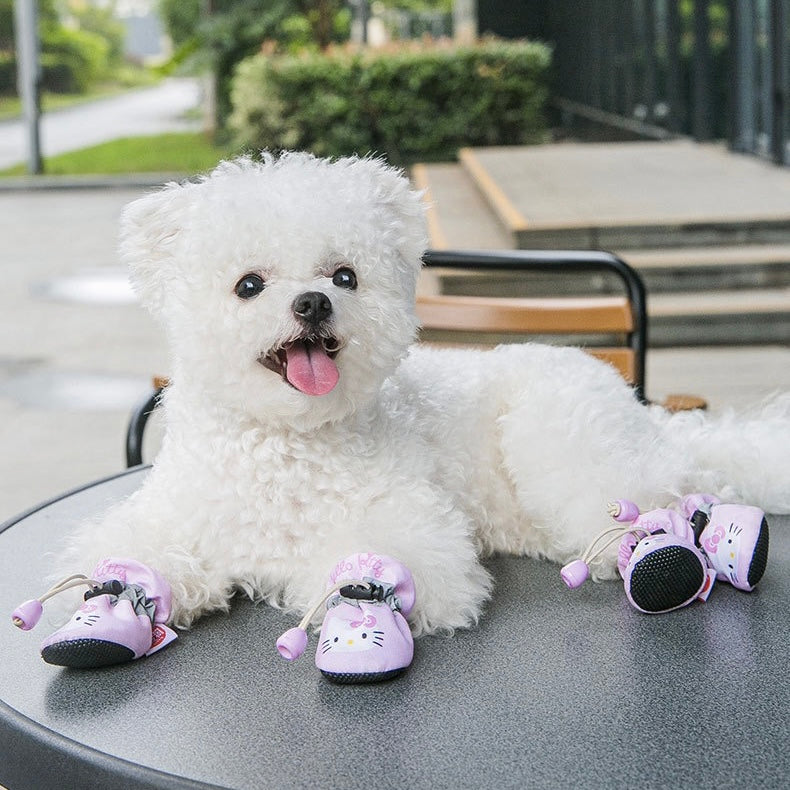 Cartoon Print Anti-Slip Water Resistant Dog Shoes - Lil Wild Pets