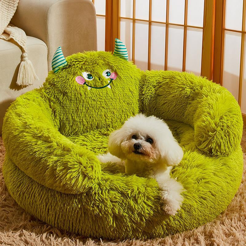 Monster Ultra-Soft Fur Pet Bed for Cats and Dogs - Lil Wild Pets
