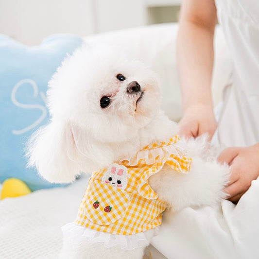 Checkered Princess Dress for Cats and Dogs - Lil Wild Pets