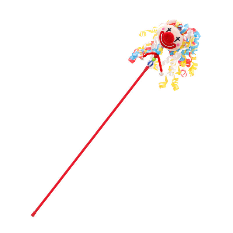 Teaser Toy - Clown Wand with Strings - Lil Wild Pets