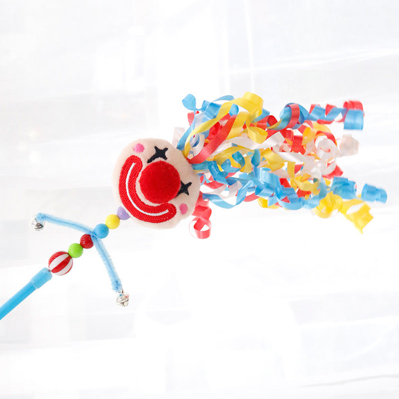 Teaser Toy - Clown Wand with Strings - Lil Wild Pets