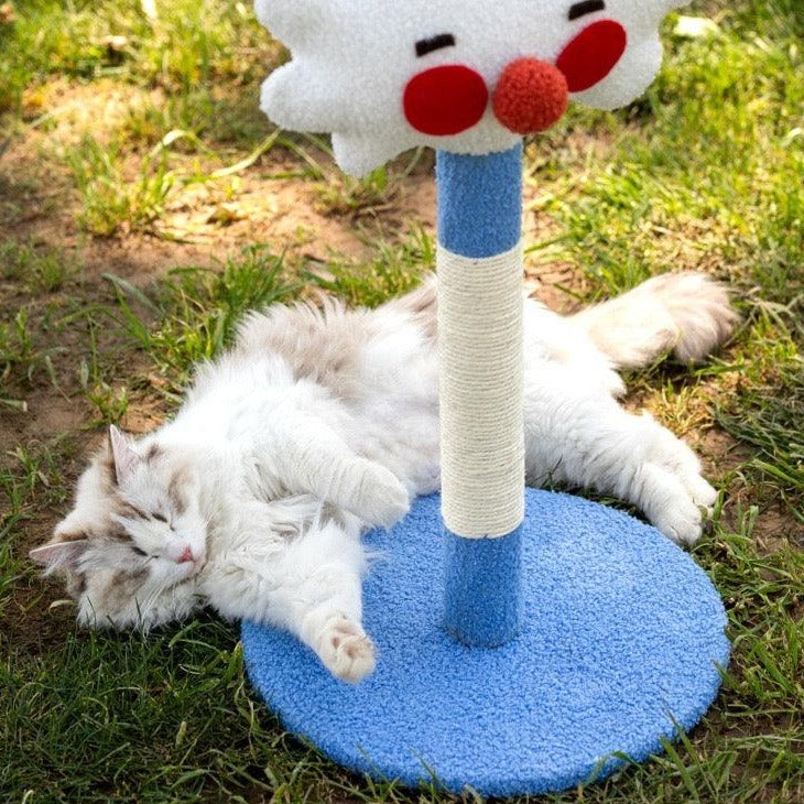 Plush Cloud Facial Expression Cat Tree Scratching Post - Lil Wild Pets