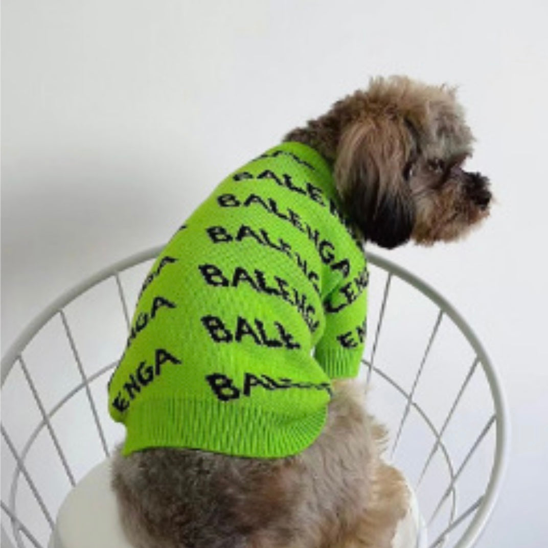 Fashion Icon Neon Green Sweater for Cats and Dogs - Lil Wild Pets
