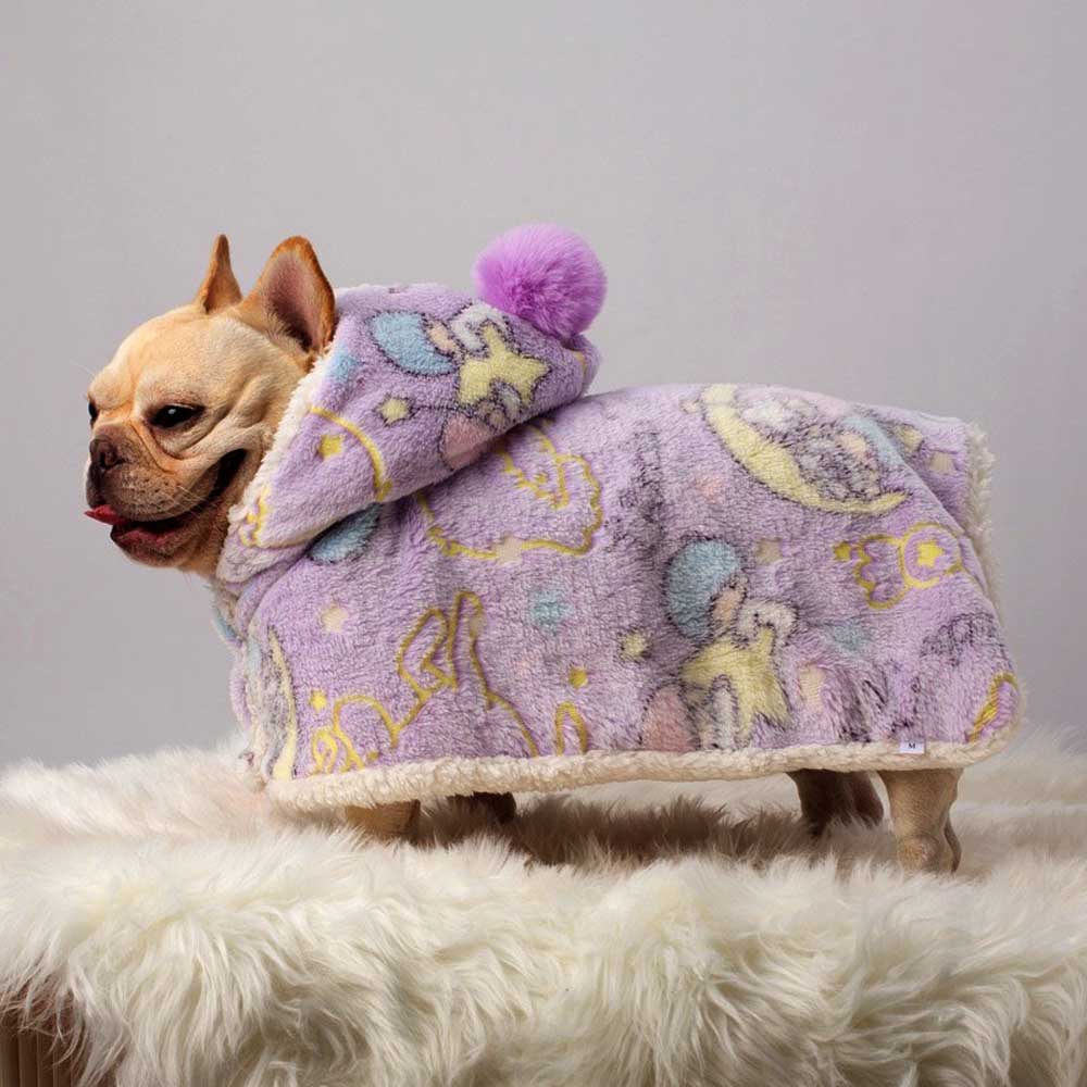 Fleece Pom Pom Rainbow & Angel Shawl Blanket for Cats and Dogs - Lil Wild Pets