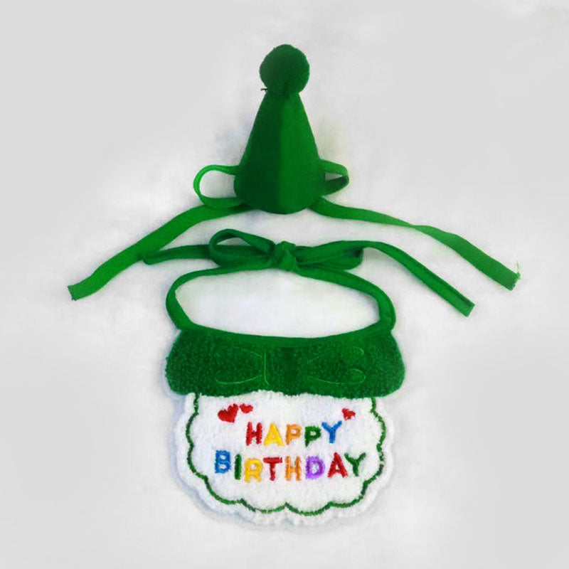 Pet Birthday Celebration Accessories Hat and Bib for Cats and Dogs - Lil Wild Pets