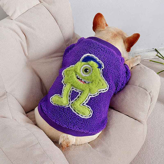 Monster Inc. Mike Wazowski Teddy Fleece Sweater for Cats and Dogs - Lil Wild Pets