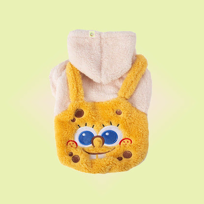 Spongebob Fluffy Fleece Teddy Hoodie for Cats and Dogs - Lil Wild Pets