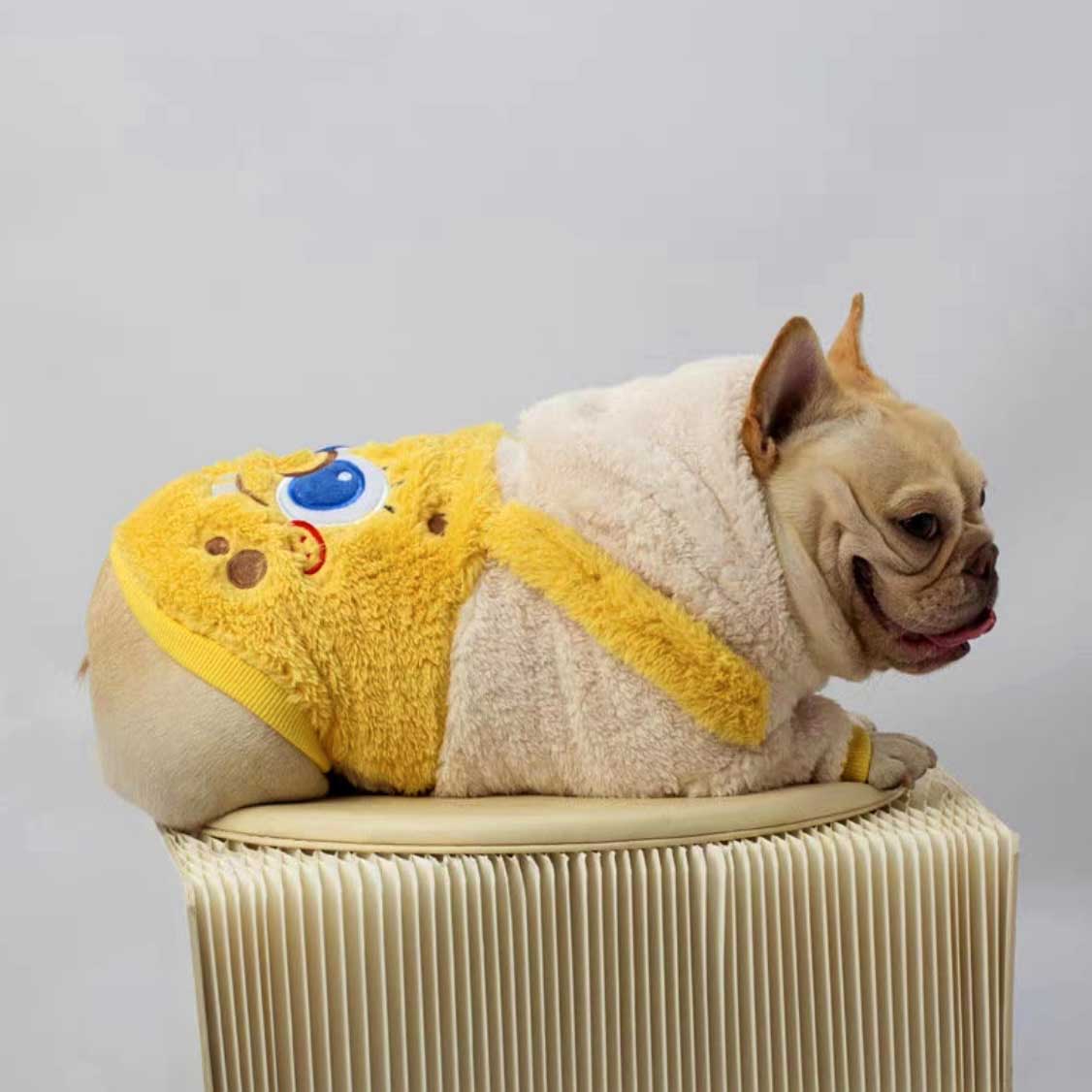 Spongebob Fluffy Fleece Teddy Hoodie for Cats and Dogs - Lil Wild Pets