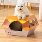 Burger Cat Box House with Scratching Pad - Lil Wild Pets