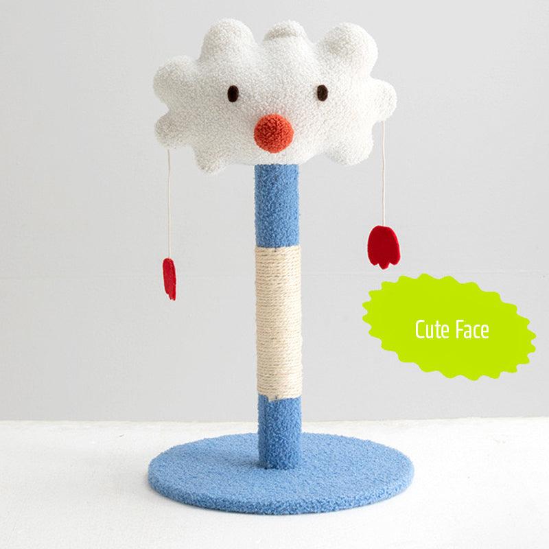 Plush Cloud Facial Expression Cat Tree Scratching Post - Lil Wild Pets