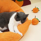 Fortune Orange Ultra-Soft Fur Bed for Cats and Dogs - Lil Wild Pets