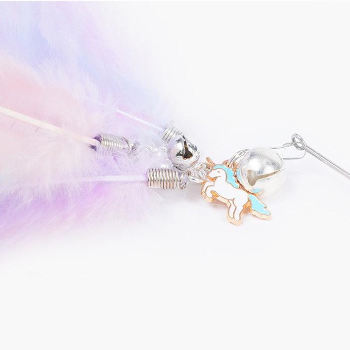 Teaser Toy - Unicorn Fairy Angel Wings Wand with Feathers - Lil Wild Pets